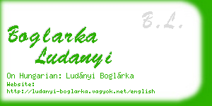 boglarka ludanyi business card