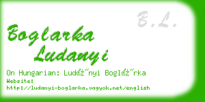 boglarka ludanyi business card